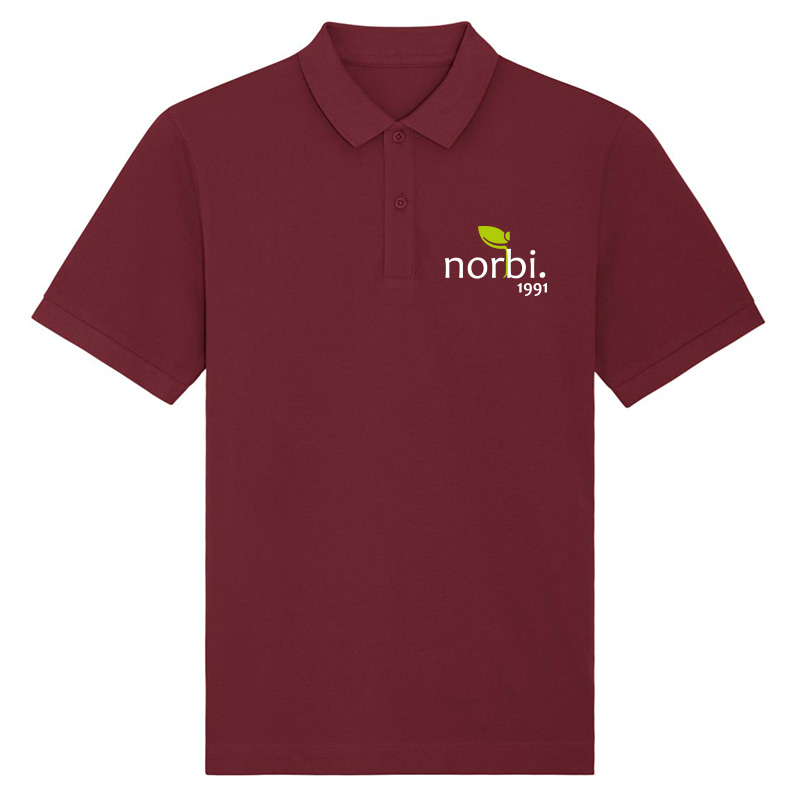 Herren-/Unisex-Polo-Shirt mit Stick - Burgundy - "norbi" - M